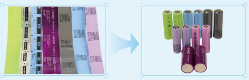 Fundas termorretráctiles de PET para celdas cilíndricas Fundas termorretráctiles de PET para celdas cilíndricas