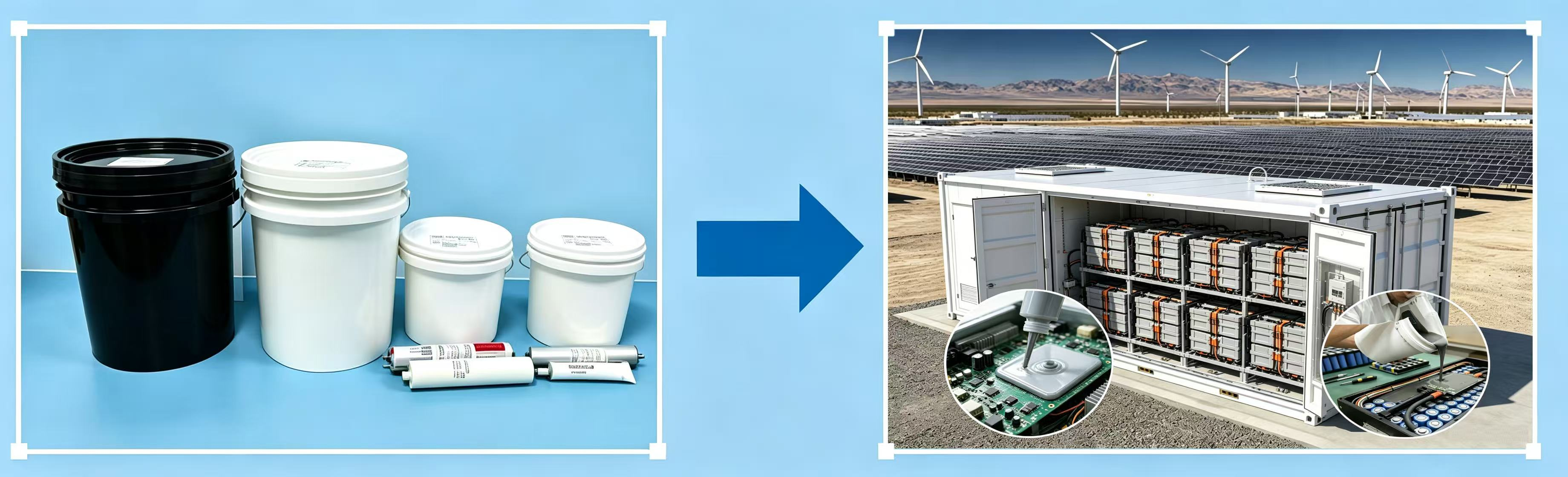 Adhesivos para fuentes de energía y sistemas de almacenamiento de energía Adhesivos para fuentes de energía y sistemas de almacenamiento de energía