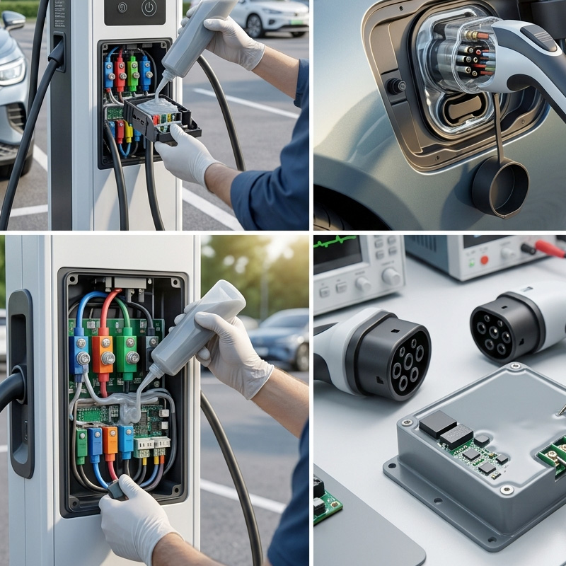 Compuestos de encapsulado para estaciones de carga de vehículos eléctricos Compuestos de encapsulado para estaciones de carga de vehículos eléctricos