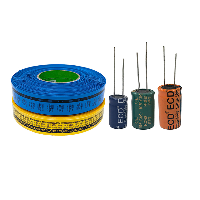 Tubo termorretráctil PET de condensadores pequeños