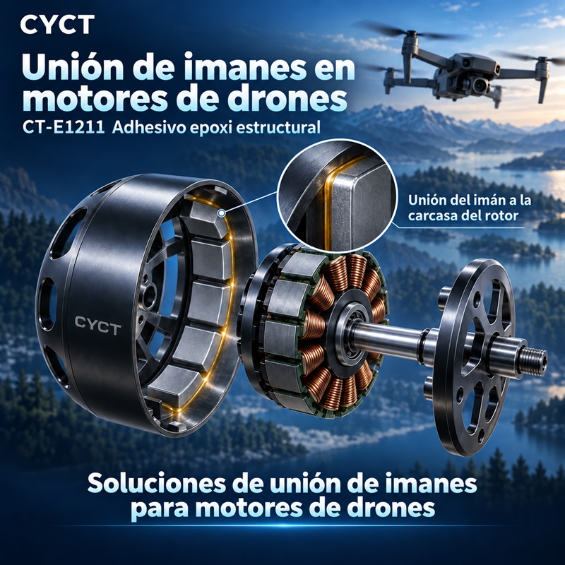 Adhesivo estructural epoxi para motores de drones
