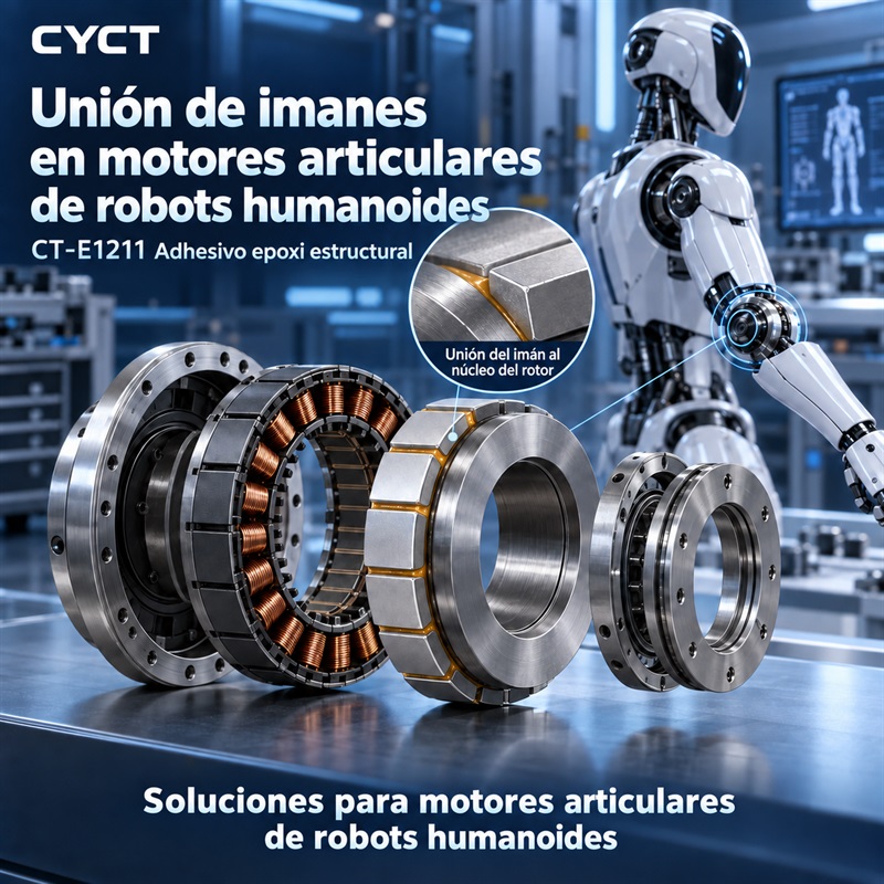 Adhesivo estructural epoxi para motores de articulaci&oacute;n de robots humanoides
